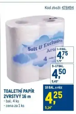 Makro Toaletní papír 2vrstvý 16 m nabídka