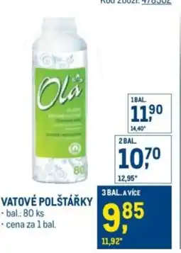 Makro Vatové polštářky nabídka