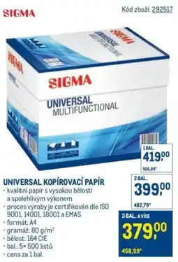 Makro SIGMA Universal multifunctional nabídka