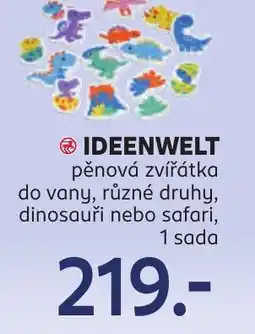 Rossmann IDEENWELT pěnová zvířátka do vany, různé druhy, dinosauři nebo safari nabídka