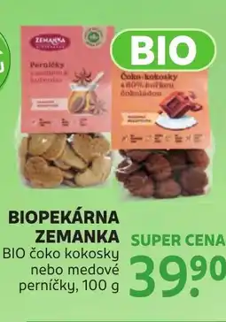 Rossmann BIOPEKÁRNA ZEMANNA BIO čoko kokosky nebo medové perníčky nabídka