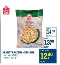 Makro Arašídy pražené nesolené nabídka