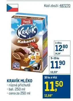 Makro KRAVÍK MLÉKO nabídka