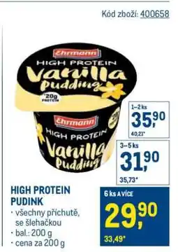Makro HIGH PROTEIN PUDINK nabídka