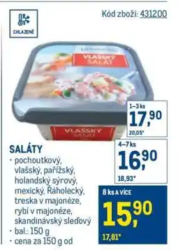 Makro Vlašský salát nabídka