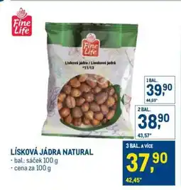 Makro Lísková jádra natural nabídka