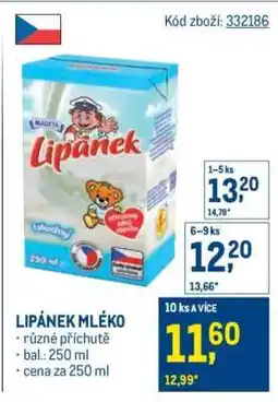 Makro Lipánek mléko nabídka