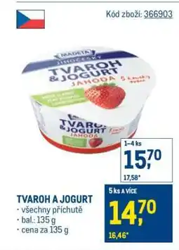 Makro Tvaroh a jogurt nabídka