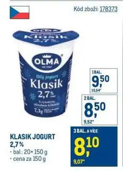 Makro Klasik jogurt 2,7 % nabídka