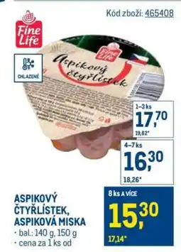 Makro ASPIKOVÝ ČTYŘLÍSTEK, ASPIKOVÁ MISKA nabídka
