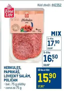 Makro HERKULES, PAPRIKÁŠ, LOVECKÝ SALÁM, POLIČAN nabídka
