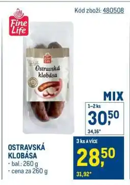 Makro Ostravská klobása nabídka