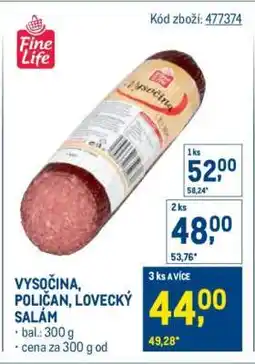 Makro VYSOČINA, POLIČAN, LOVECKÝ SALÁM nabídka
