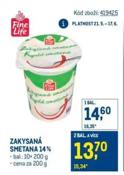 Makro Zakysaná smetana 14 % nabídka