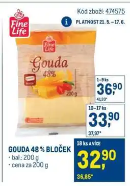 Makro Gouda 48% bloček nabídka