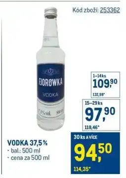 Makro Vodka 37,5 % nabídka