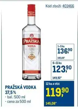 Makro Pražská Vodka nabídka