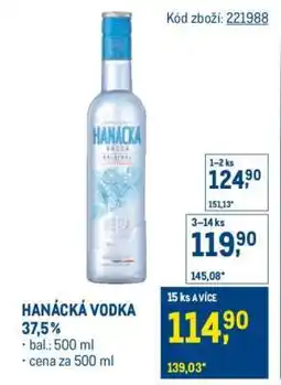 Makro Hanácká Vodka nabídka