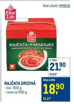 Makro Rajčata drcená nabídka