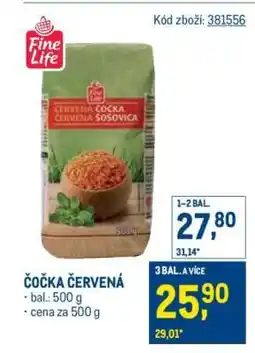 Makro Čočka červená nabídka