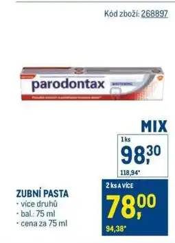 Makro Zubní pasta nabídka