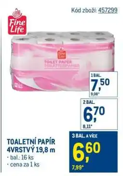Makro TOALETNÍ PAPÍR 4VRSTVÝ 19,8 m nabídka