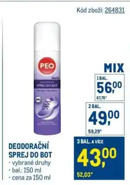 Makro Deodorační sprej do bot nabídka