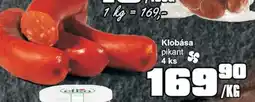 Jip KLOBÁSA PIKANT nabídka