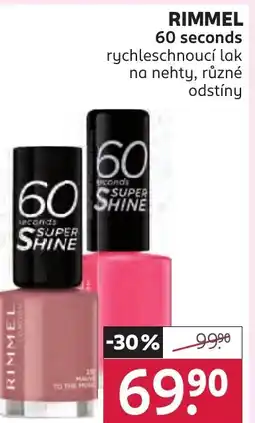 Rossmann RIMMEL 60 seconds rychleschnoucí lak na nehty nabídka