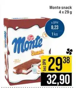 Jip Monte snack nabídka