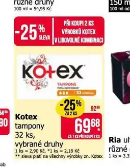 Teta Kotex tampony nabídka