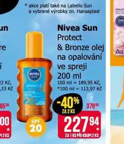Teta Nivea sun olej na opalování nabídka