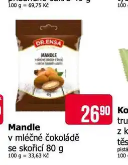 Teta Mandle v mléčné čokoládě nabídka