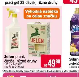 Teta Jelen praní, čističe nabídka