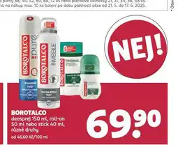 Rossmann Borotalco deosprej, stick, roll-on nabídka