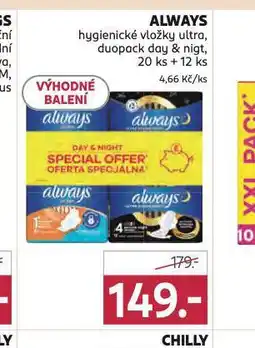 Rossmann Always hygienické vložky nabídka