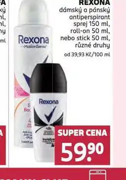 Rossmann Rexona antiperspirant, roll-on, stick nabídka