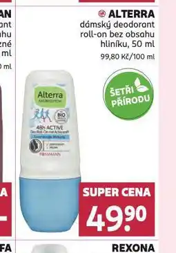 Rossmann Alterra deodorant nabídka