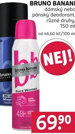 Rossmann BRUNO BANANI dámský nebo pánský deodorant nabídka