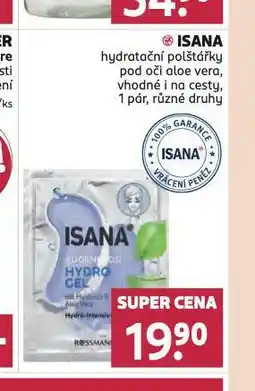 Rossmann Isana hydratační polštářky pod oči nabídka