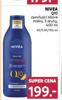 Rossmann Nivea q10 zpevňující tělové mléko nabídka