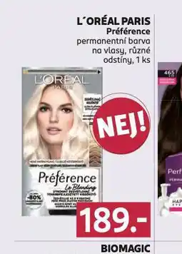 Rossmann Loreal paris préférence permanentní barva na vlasy nabídka