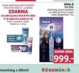 Rossmann Oral-b pro kids elektrický zubní kartáček nabídka