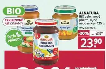 Rossmann Alnatura bio zeleninový příkrm nabídka
