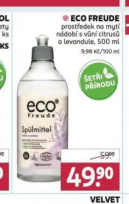 Rossmann Eco freude prostředek na mytí nádobí nabídka