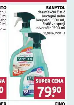 Rossmann Sanytol dezinfekční čistič na koupelny a kuchyně nabídka