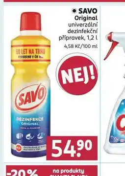 Rossmann Savo original univerzální dezinfekční přípravek nabídka