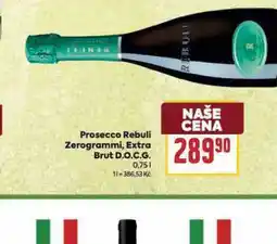 Billa Prosecco rebuli zerogrammi extra brut d.o.c.g nabídka