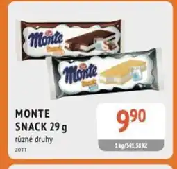 Coop hb ZOTT Monte snack nabídka