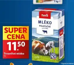 Lidl Trvanlivé mléko 1,5% nabídka